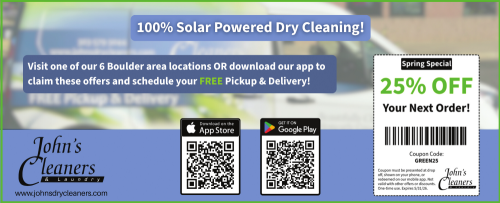 Coupon: John's Cleaners & Laundry - 25% Off Your Next Dry Cleaning Order