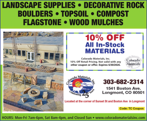 Coupon: Colorado Materials - 10% Off All In-Stock Materials