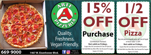 Coupon: Arte Pizzeria - 15% Off Purchase
